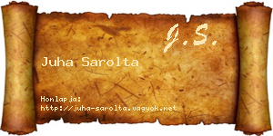 Juha Sarolta névjegykártya
