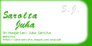 sarolta juha business card